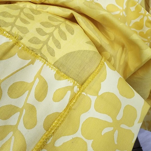 Ruth Clarage 1960s Vintage hand painted yellow floral long sleeve belted dress - Picture 5 of 13